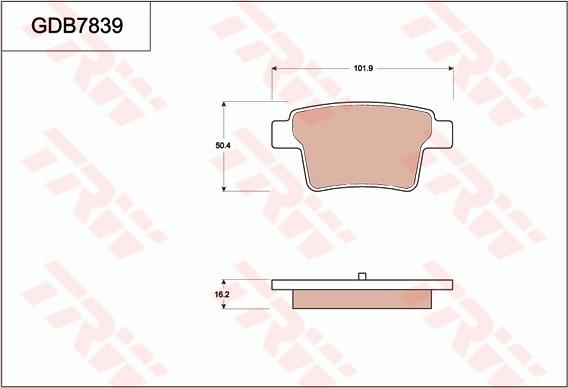 TRW GDB7839 - Komplet Pločica, disk-kočnica www.molydon.hr