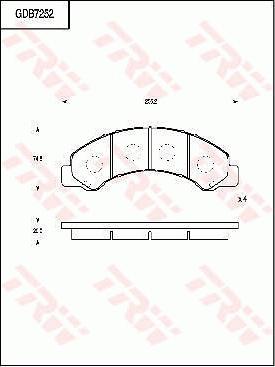 TRW GDB7252 - Komplet Pločica, disk-kočnica www.molydon.hr