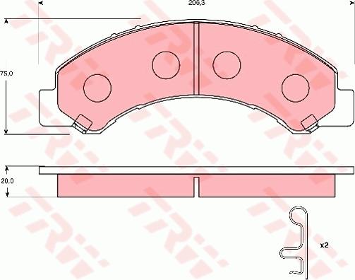 TRW GDB7233 - Komplet Pločica, disk-kočnica www.molydon.hr