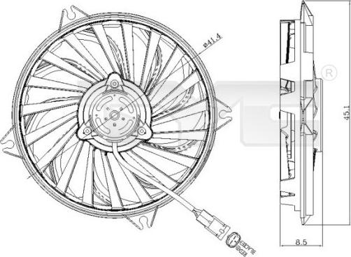 TYC 805-0005 - Ventilator, hladjenje motora www.molydon.hr