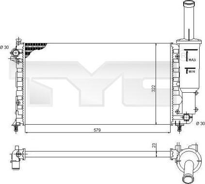 TYC 709-0013 - Hladnjak, hladjenje motora www.molydon.hr