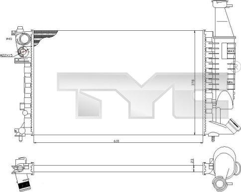 TYC 705-0069 - Hladnjak, hladjenje motora www.molydon.hr