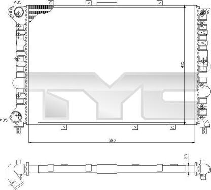 TYC 701-0001-R - Hladnjak, hladjenje motora www.molydon.hr