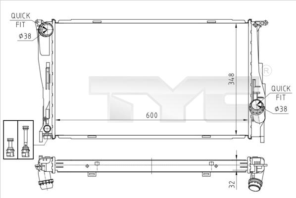 TYC 703-0008 - Hladnjak, hladjenje motora www.molydon.hr