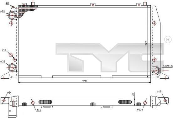 TYC 702-0035 - Hladnjak, hladjenje motora www.molydon.hr