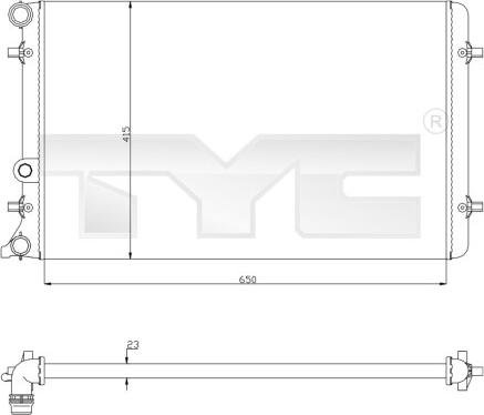 TYC 702-0033 - Hladnjak, hladjenje motora www.molydon.hr