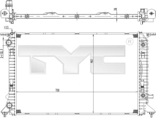 TYC 702-0037 - Hladnjak, hladjenje motora www.molydon.hr