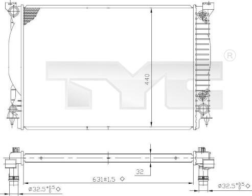 TYC 702-0021 - Hladnjak, hladjenje motora www.molydon.hr