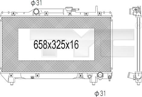 TYC 736-1001 - Hladnjak, hladjenje motora www.molydon.hr