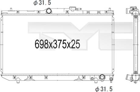 TYC 736-1007 - Hladnjak, hladjenje motora www.molydon.hr