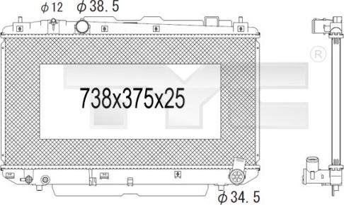 TYC 736-1011 - Hladnjak, hladjenje motora www.molydon.hr