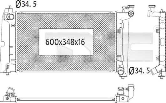 TYC 736-1020 - Hladnjak, hladjenje motora www.molydon.hr