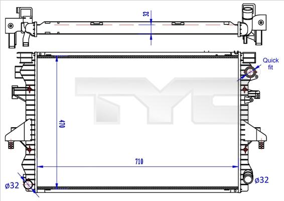 TYC 737-0060-R - Hladnjak, hladjenje motora www.molydon.hr