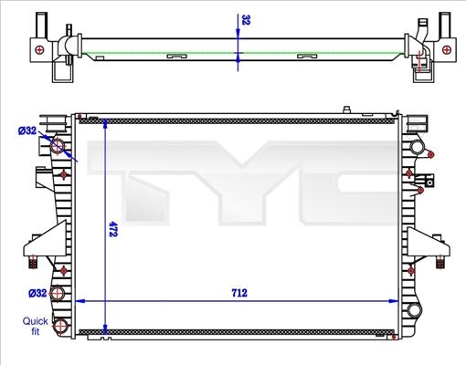 TYC 737-0061-R - Hladnjak, hladjenje motora www.molydon.hr