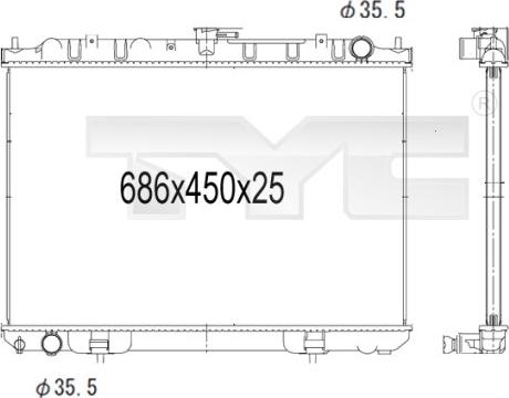 TYC 724-1008 - Hladnjak, hladjenje motora www.molydon.hr