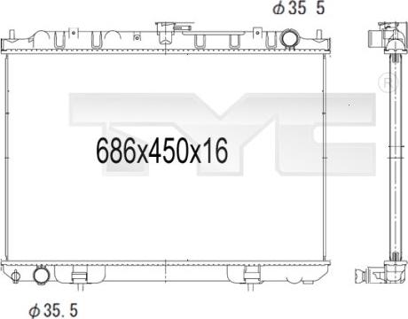 TYC 724-1013 - Hladnjak, hladjenje motora www.molydon.hr