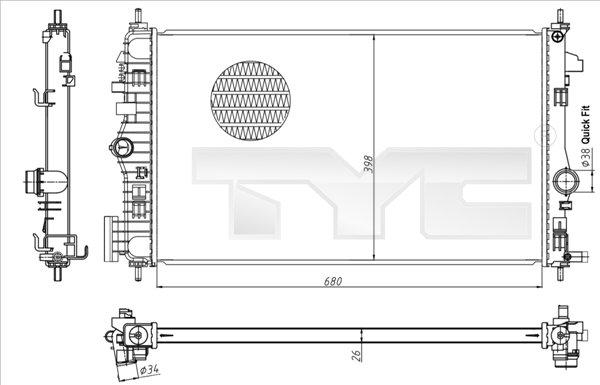 TYC 725-0047 - Hladnjak, hladjenje motora www.molydon.hr