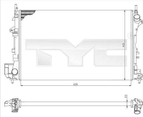 TYC 725-0009 - Hladnjak, hladjenje motora www.molydon.hr