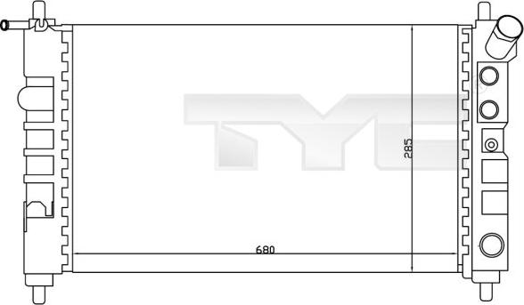 TYC 725-0005 - Hladnjak, hladjenje motora www.molydon.hr