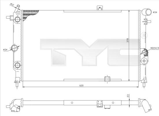 TYC 725-0001-R - Hladnjak, hladjenje motora www.molydon.hr