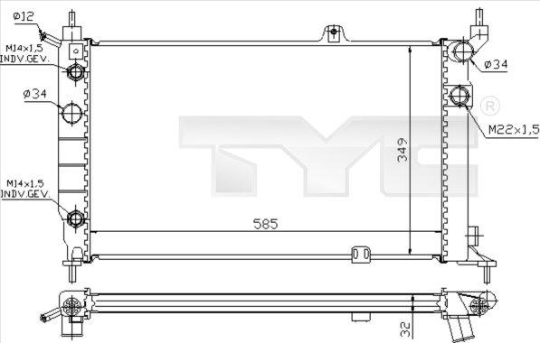 TYC 725-0002 - Hladnjak, hladjenje motora www.molydon.hr