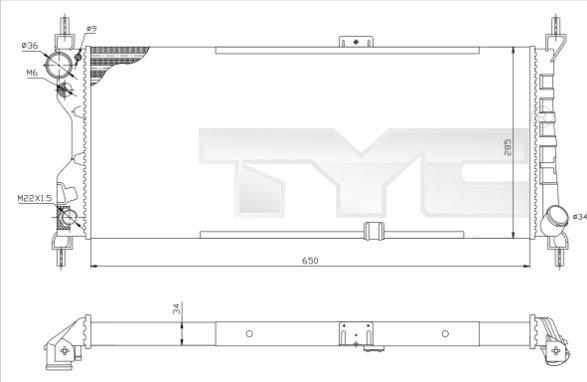 TYC 725-0019-R - Hladnjak, hladjenje motora www.molydon.hr