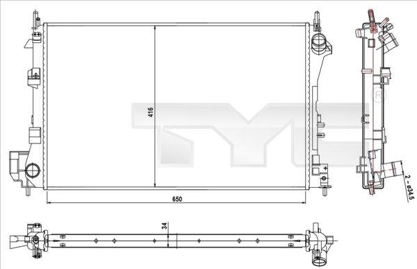 TYC 725-0010-R - Hladnjak, hladjenje motora www.molydon.hr