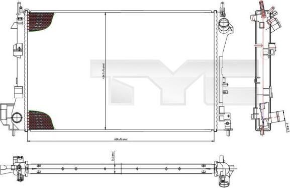 TYC 725-0010 - Hladnjak, hladjenje motora www.molydon.hr