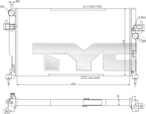 TYC 725-0034-R - Hladnjak, hladjenje motora www.molydon.hr