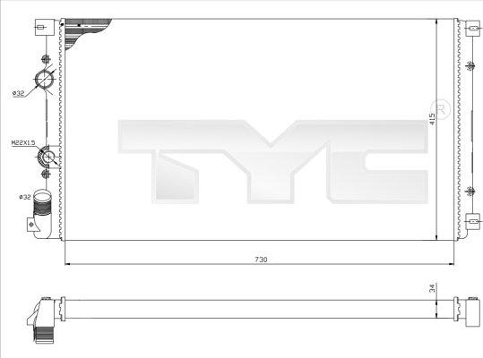 TYC 725-0030 - Hladnjak, hladjenje motora www.molydon.hr