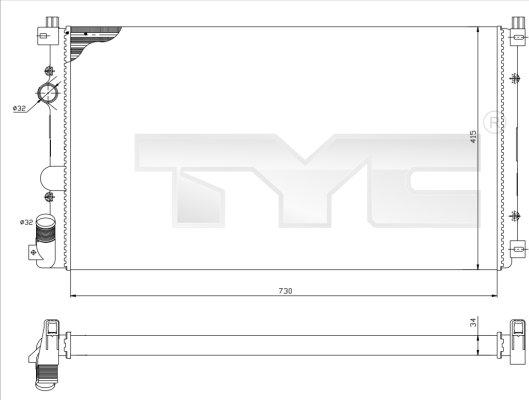 TYC 725-0029 - Hladnjak, hladjenje motora www.molydon.hr