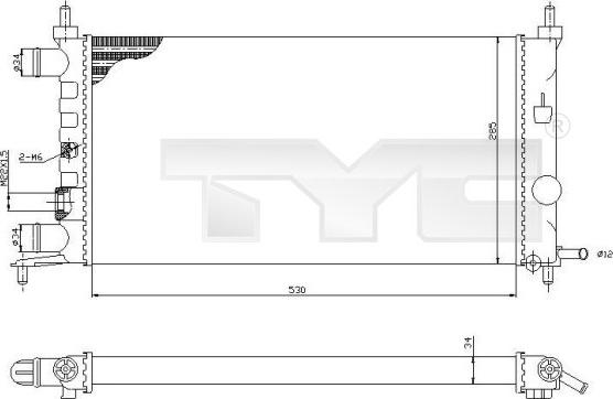 TYC 725-0025-R - Hladnjak, hladjenje motora www.molydon.hr