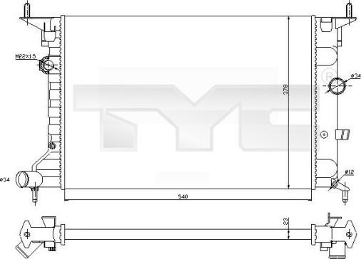 TYC 725-0026-R - Hladnjak, hladjenje motora www.molydon.hr