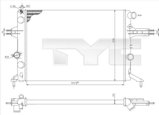 TYC 725-0021 - Hladnjak, hladjenje motora www.molydon.hr