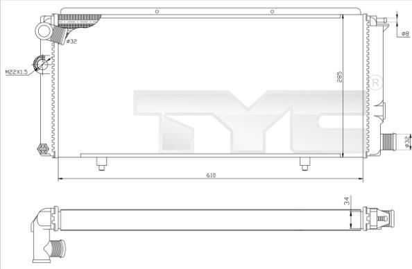 TYC 726-0014-R - Hladnjak, hladjenje motora www.molydon.hr