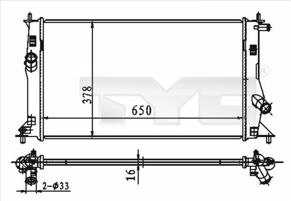 TYC 720-0012 - Hladnjak, hladjenje motora www.molydon.hr