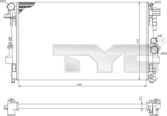 TYC 721-0011 - Hladnjak, hladjenje motora www.molydon.hr