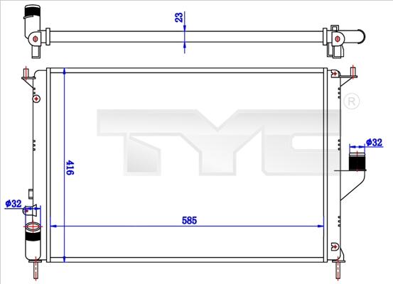 TYC 728-0057 - Hladnjak, hladjenje motora www.molydon.hr