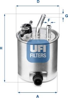 UFI 55.582.00 - Filter za gorivo www.molydon.hr