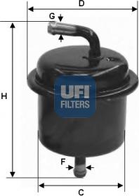 UFI 31.543.00 - Filter za gorivo www.molydon.hr