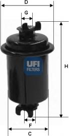 UFI 31.550.00 - Filter za gorivo www.molydon.hr