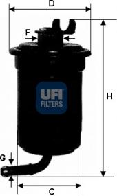 UFI 31.695.00 - Filter za gorivo www.molydon.hr