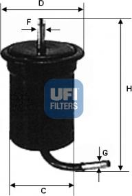 UFI 31.696.00 - Filter za gorivo www.molydon.hr