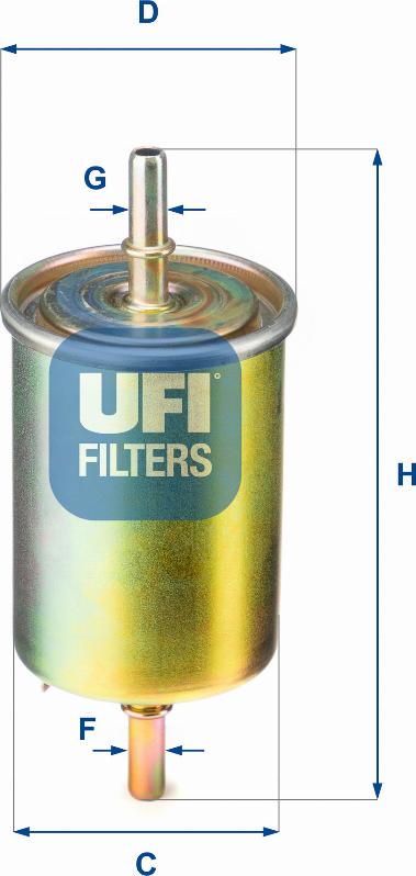 UFI 31.850.00 - Filter za gorivo www.molydon.hr