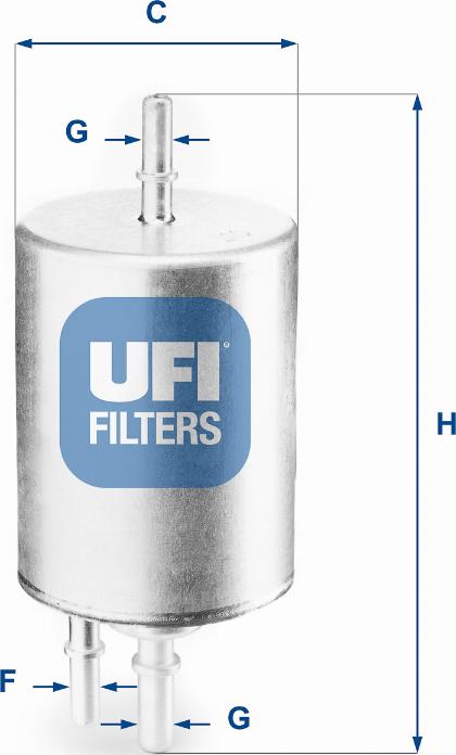 UFI 31.831.00 - Filter za gorivo www.molydon.hr