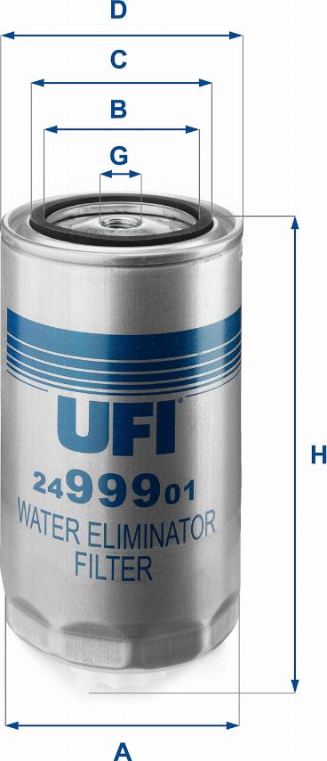 UFI 24.999.01 - Filter za gorivo www.molydon.hr