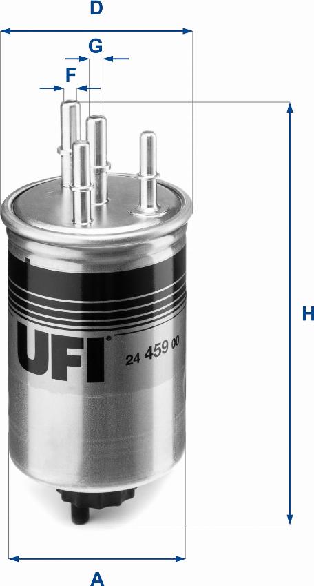 UFI 24.459.00 - Filter za gorivo www.molydon.hr