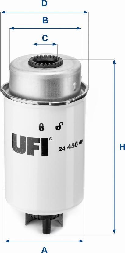 UFI 24.456.00 - Filter za gorivo www.molydon.hr
