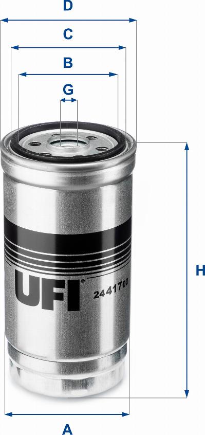 UFI 24.417.00 - Filter za gorivo www.molydon.hr