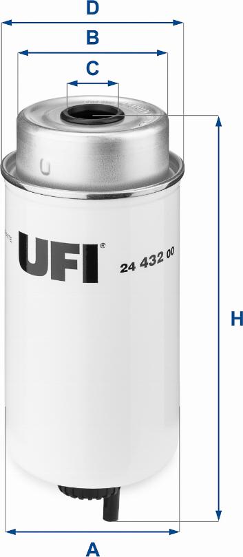 UFI 24.432.00 - Filter za gorivo www.molydon.hr